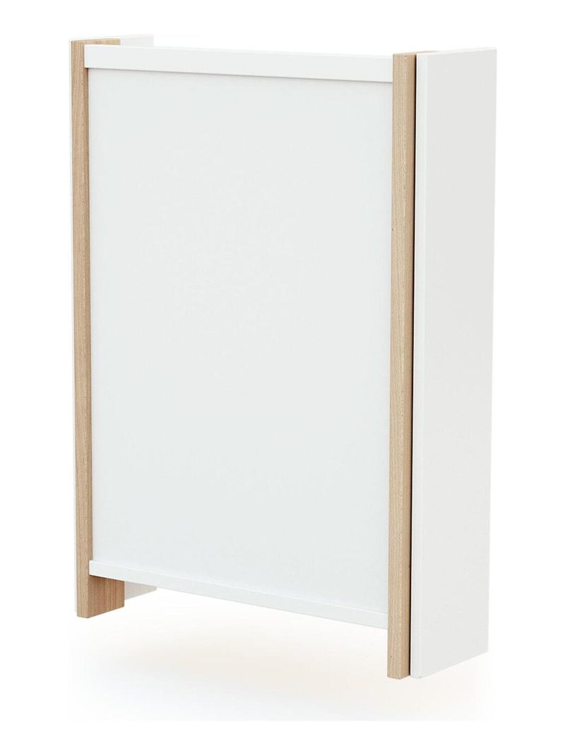At4 - trocador de fraldas de parede dobrável com colchão eazy - branco e faia Bege/Branco - Kiabi
