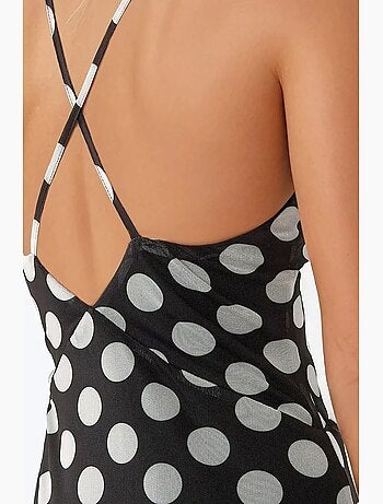 Audrey vestido maxi de bolinhas com decote em v hiccup