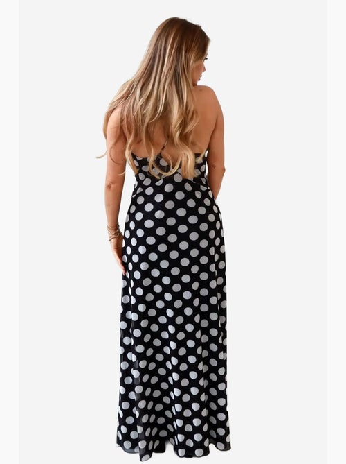 Audrey vestido maxi de bolinhas com decote em v hiccup - Kiabi