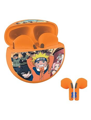 Auriculares bluetooth naruto com estojo de carregamento