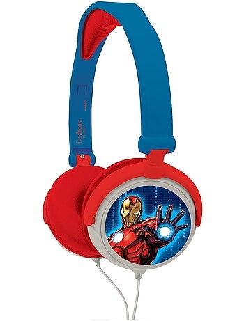 Auscultador estéreo com fios dobrável avengers com limitação de volume segura