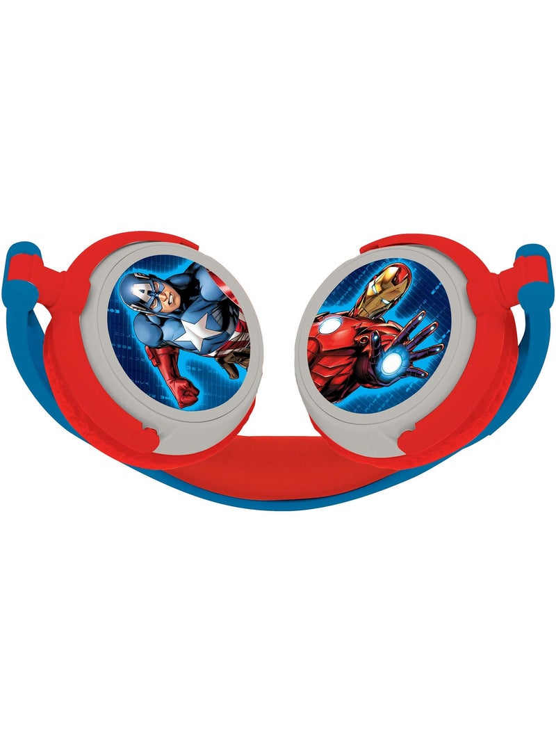 Auscultador estéreo com fios dobrável avengers com limitação de volume segura Azul - Kiabi