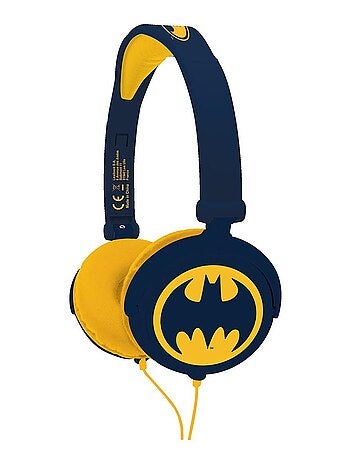Auscultador estéreo com fios dobrável batman com limitação de volume segura