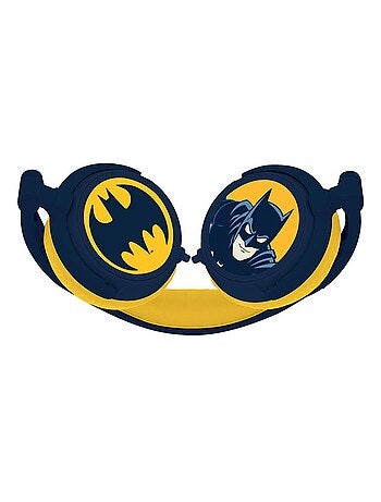 Auscultador estéreo com fios dobrável batman com limitação de volume segura