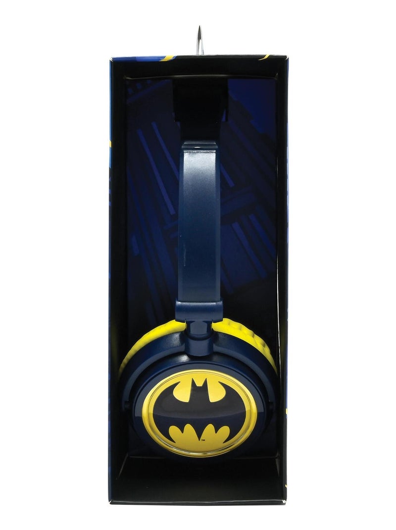 Auscultador estéreo com fios dobrável batman com limitação de volume segura Azul-marinho - Kiabi