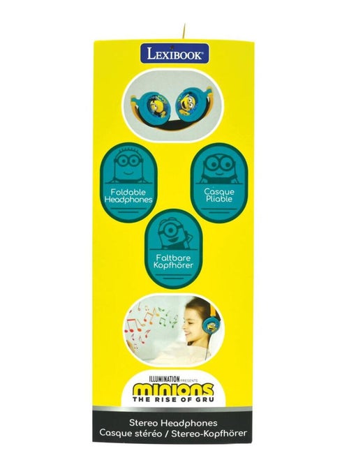 Auscultador estéreo com fios dobrável dos minions com limite de volume seguro - Kiabi Auscultador estéreo com fios dobrável dos minions com limite de volume seguro - Kiabi