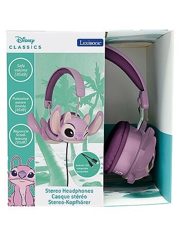 Auscultadores dobráveis com fios angel da disney stitch com limitação segura do volume