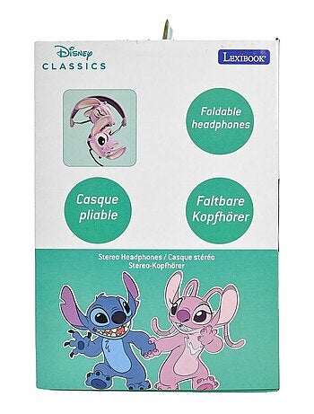 Auscultadores dobráveis com fios angel da disney stitch com limitação segura do volume