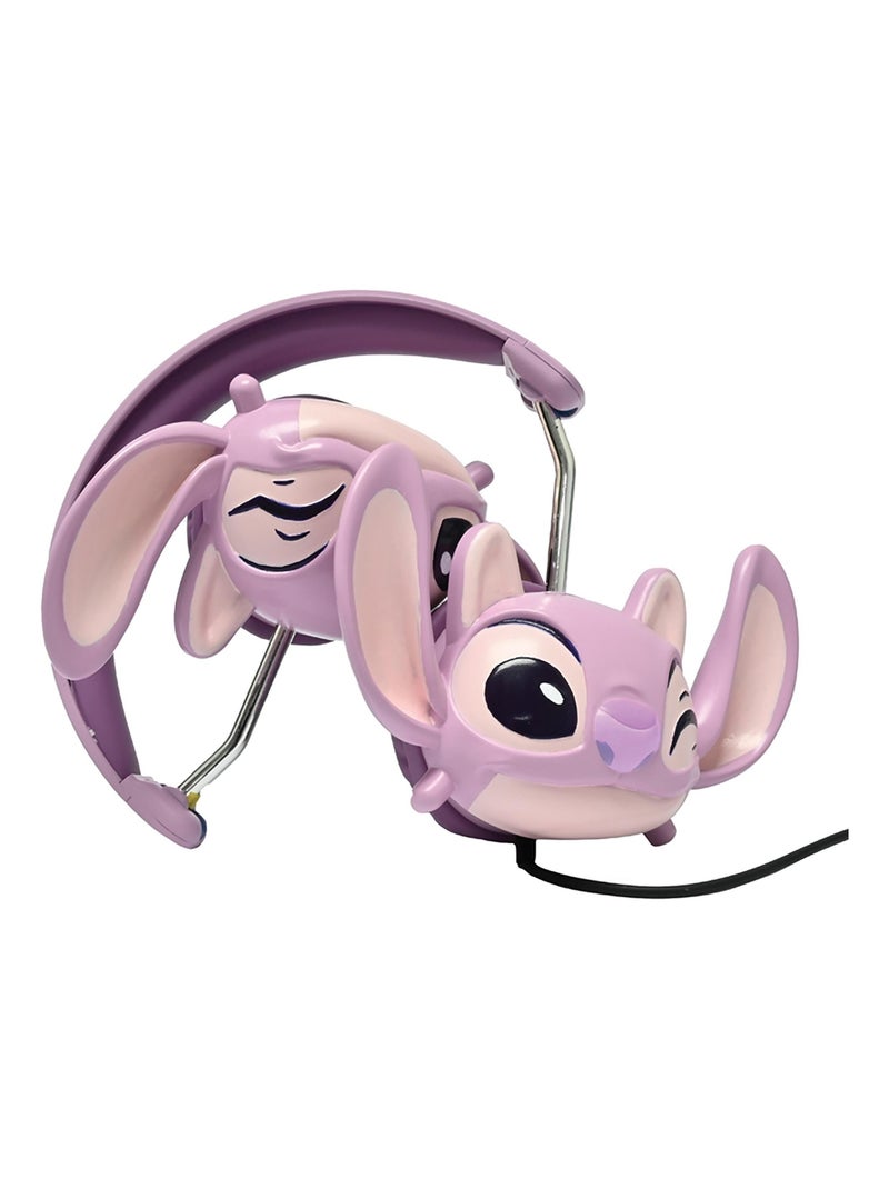 Auscultadores dobráveis com fios angel da disney stitch com limitação segura do volume Rosa - Kiabi