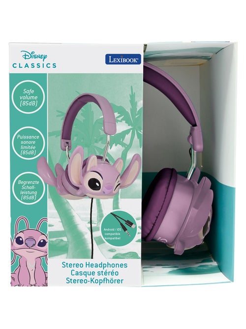 Auscultadores dobráveis com fios angel da disney stitch com limitação segura do volume - Kiabi
