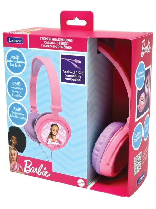 Auscultadores dobráveis com fios barbie stereo com limitação de volume segura - Kiabi