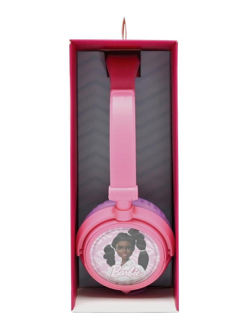 Auscultadores dobráveis com fios barbie stereo com limitação de volume segura Rosa - Kiabi