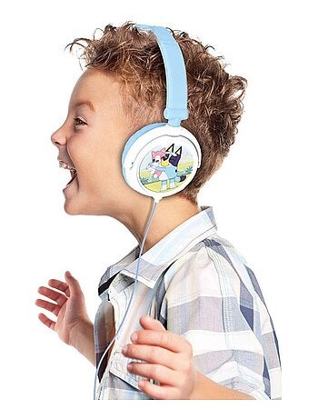 Auscultadores dobráveis com fios bluey com limitação segura do volume