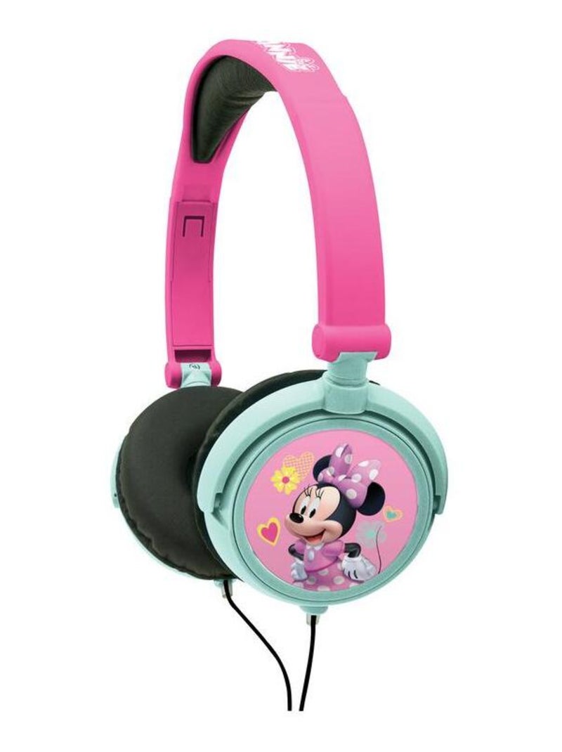 Auscultadores dobráveis com fios minnie stereo com limitação segura do volume Rosa - Kiabi