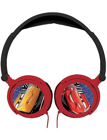 Auscultadores estéreo com fios dobráveis disney cars com limite de volume seguro