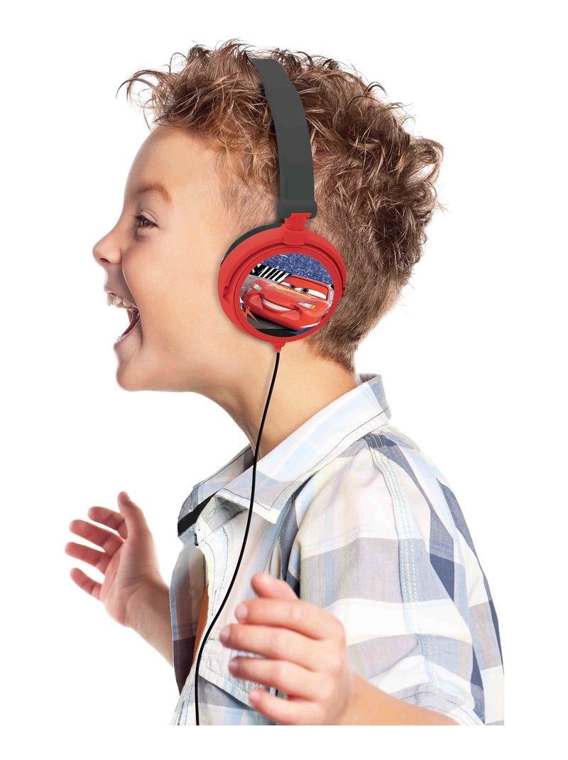 Auscultadores estéreo com fios dobráveis disney cars com limite de volume seguro Vermelho - Kiabi