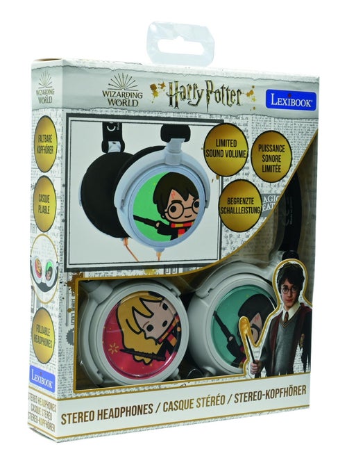 Auscultadores estéreo com fios dobráveis harry potter com limite de volume seguro - Kiabi