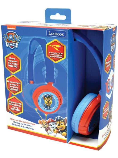 Auscultadores estéreo com fios dobráveis paw patrol com limitação de volume segura - Kiabi
