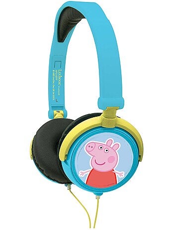 Auscultadores estéreo com fios dobráveis peppa pig com limite de volume seguro