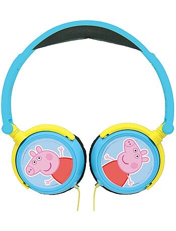 Auscultadores estéreo com fios dobráveis peppa pig com limite de volume seguro