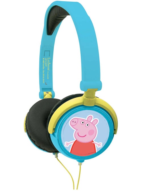 Auscultadores estéreo com fios dobráveis peppa pig com limite de volume seguro - Kiabi