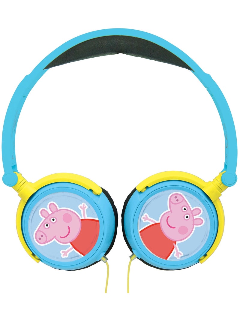 Auscultadores estéreo com fios dobráveis peppa pig com limite de volume seguro Azul - Kiabi