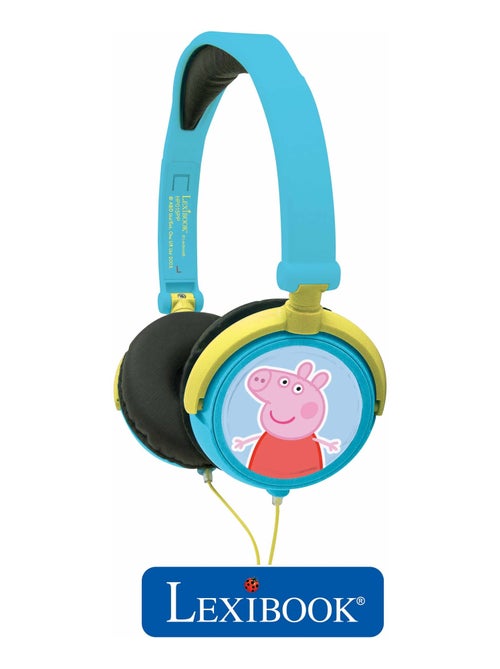 Auscultadores estéreo com fios dobráveis peppa pig com limite de volume seguro - Kiabi