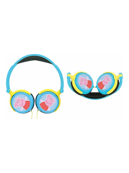 Auscultadores estéreo com fios dobráveis peppa pig com limite de volume seguro - Kiabi