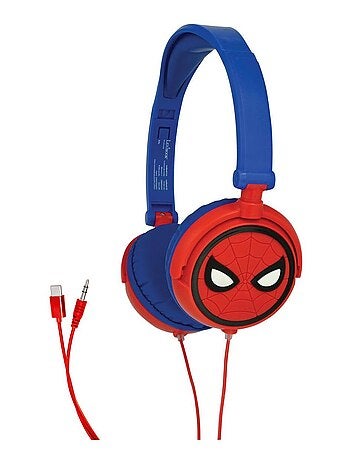 Auscultadores estéreo com fios dobráveis spiderman com limite de volume seguro