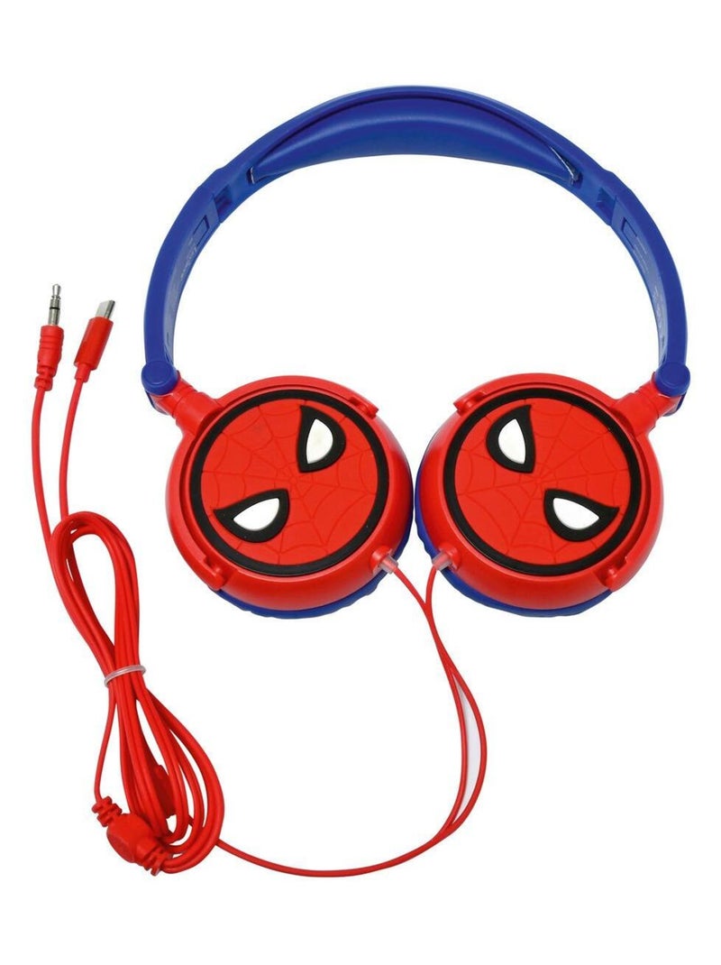 Auscultadores estéreo com fios dobráveis spiderman com limite de volume seguro Vermelho - Kiabi