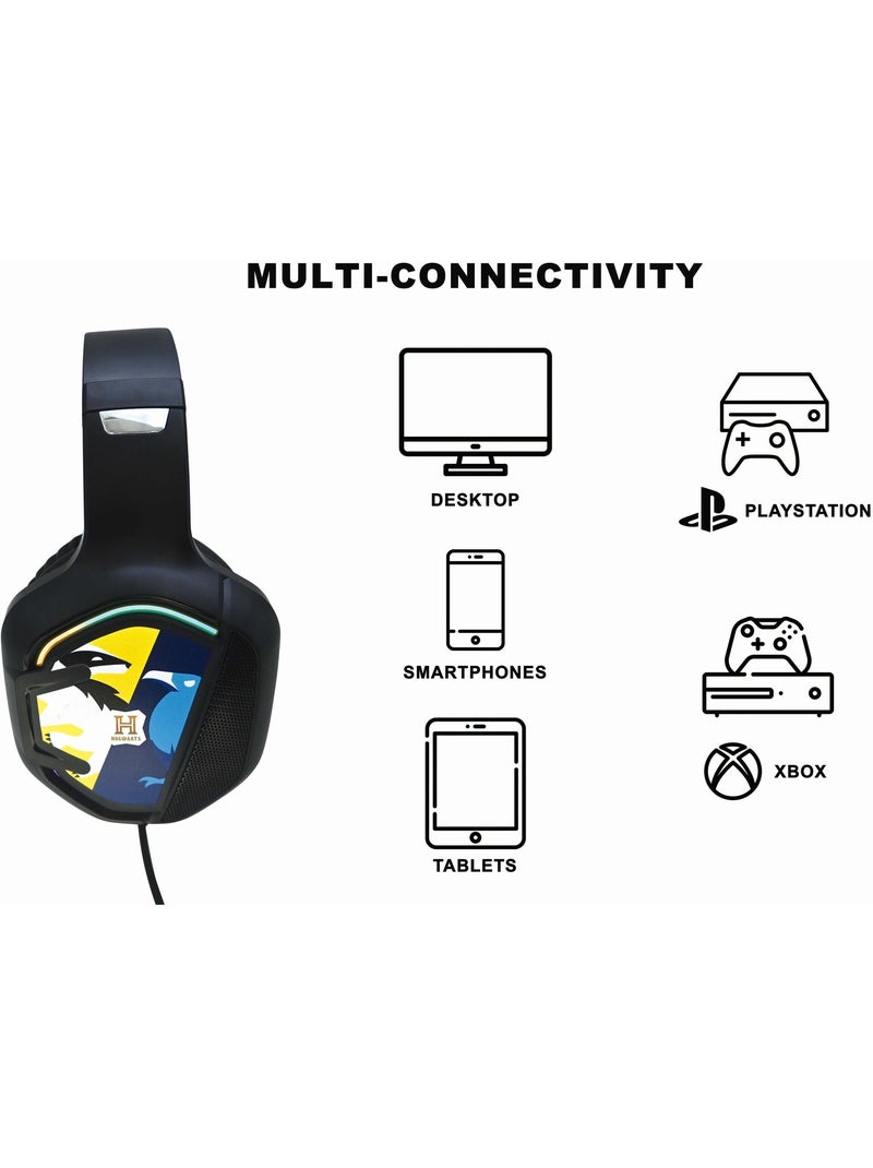 Auscultadores para jogos harry potter com fios, luzes e microfone Preto - Kiabi