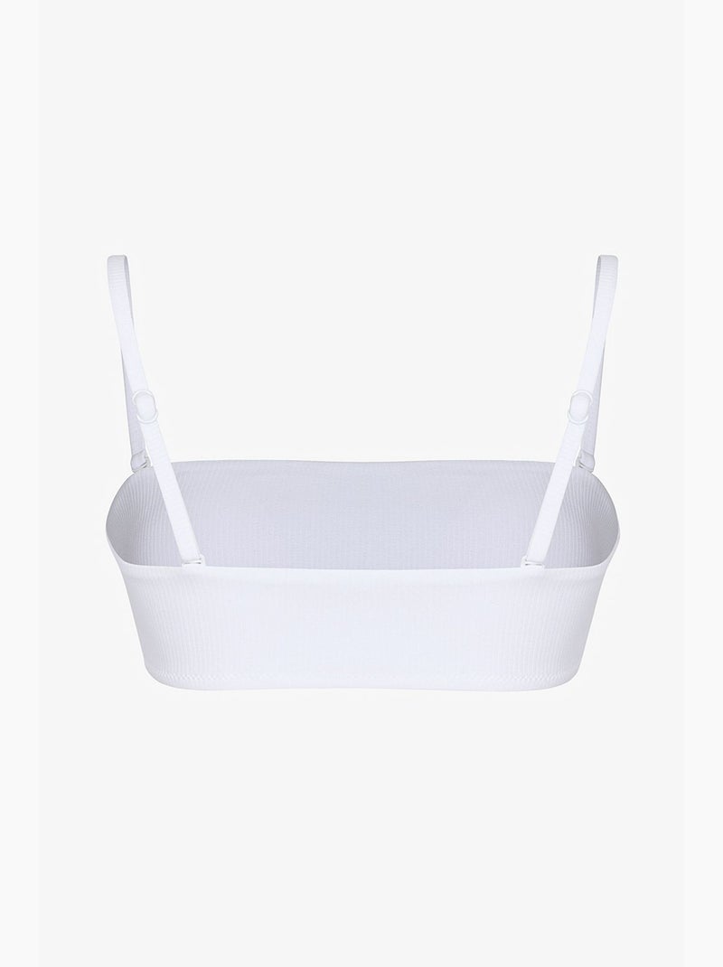 Ava top de biquíni sem alças texturizado penti Branco - Kiabi
