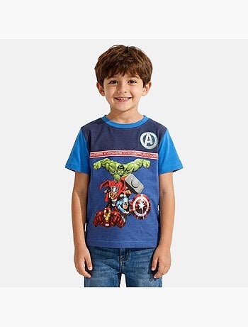 Avengers - t-shirt de manga curta com estampado, gola redonda