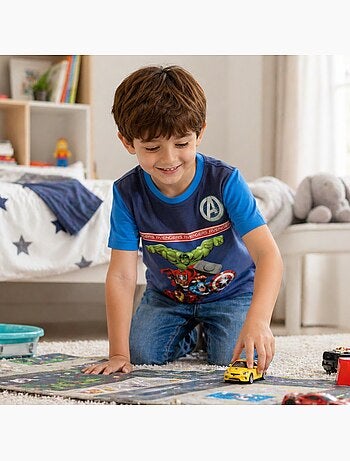 Avengers - t-shirt de manga curta com estampado, gola redonda