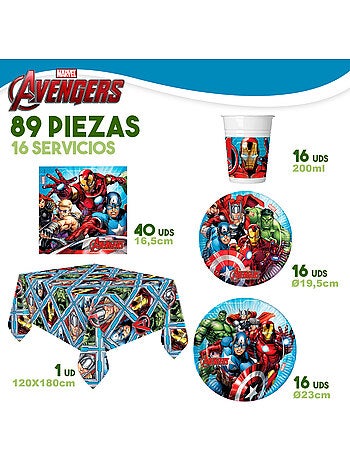 Avengers louça de mesa descartável para crianças 89 peças