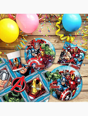 Avengers louça de mesa descartável para crianças 89 peças