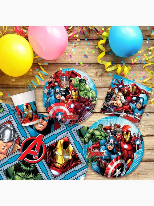 Avengers louça de mesa descartável para crianças 89 peças - Kiabi