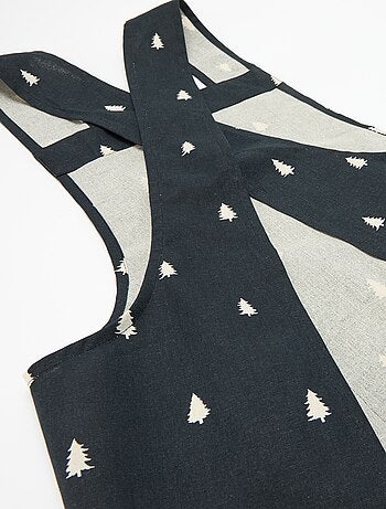 Avental adulto com estampado de Natal em algodão 94x69 cm