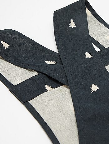 Avental adulto estampado Natal em algodão 94x69 cm