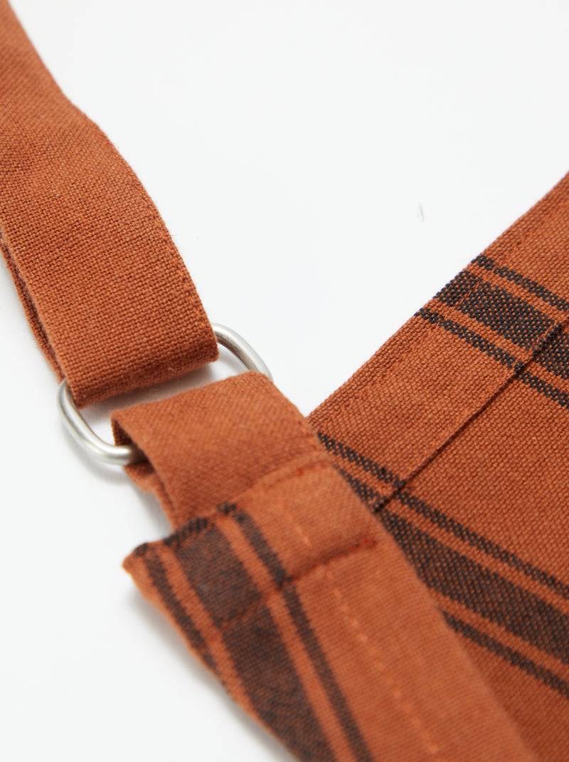 Avental de cozinha de algodão CASTANHO - Kiabi