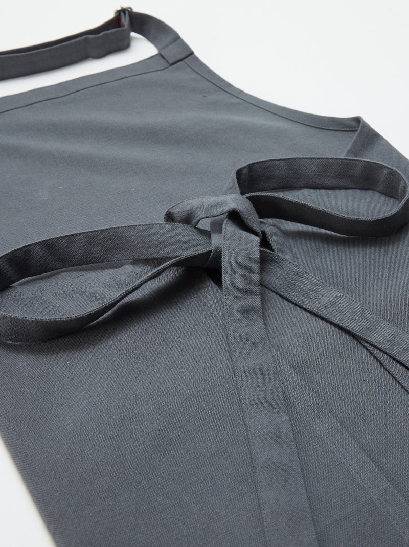 Avental de cozinha de algodão CINZA - Kiabi