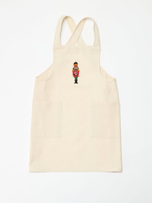 Avental infantil estampado Natal em algodão 55x49 cm - Kiabi