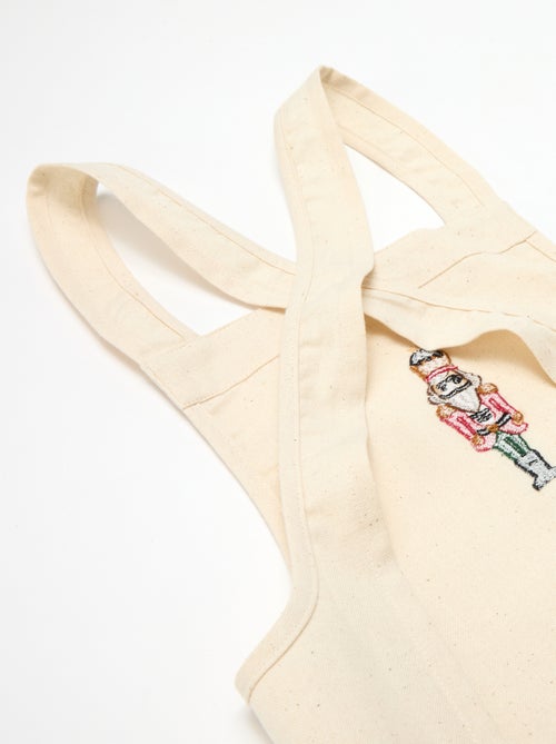 Avental infantil estampado Natal em algodão 55x49 cm - Kiabi