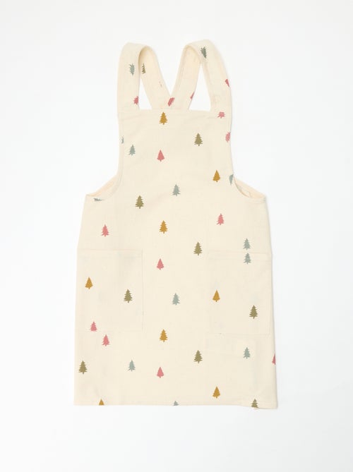 Avental infantil estampado Natal em algodão 55x49 cm - Kiabi