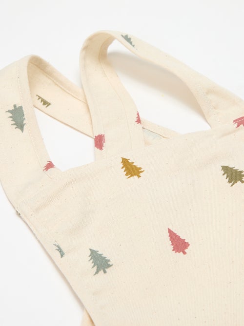 Avental infantil estampado Natal em algodão 55x49 cm - Kiabi