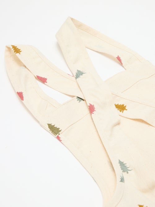 Avental infantil estampado Natal em algodão 55x49 cm - Kiabi