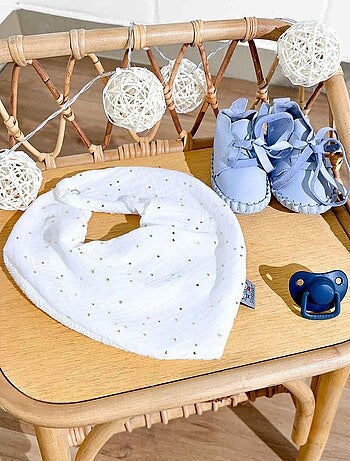Babador bandana para bebé em gaze de algodão | sevira kids