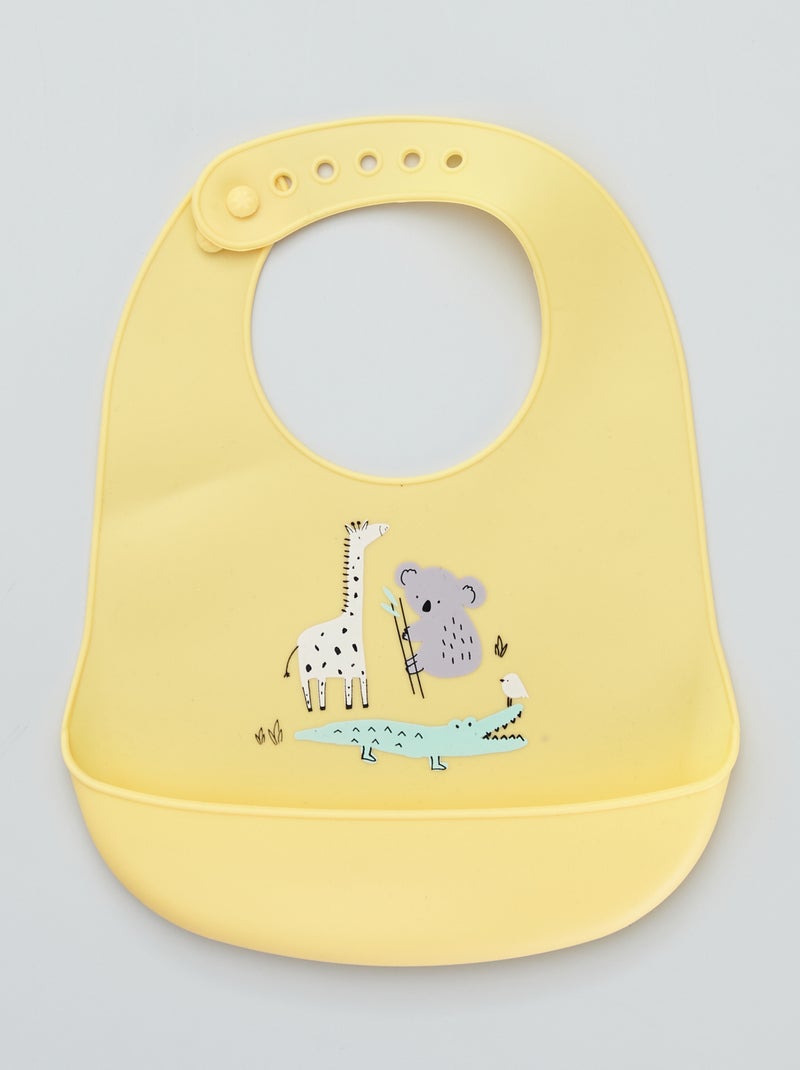 Babete de silicone estampado AMARELO - Kiabi