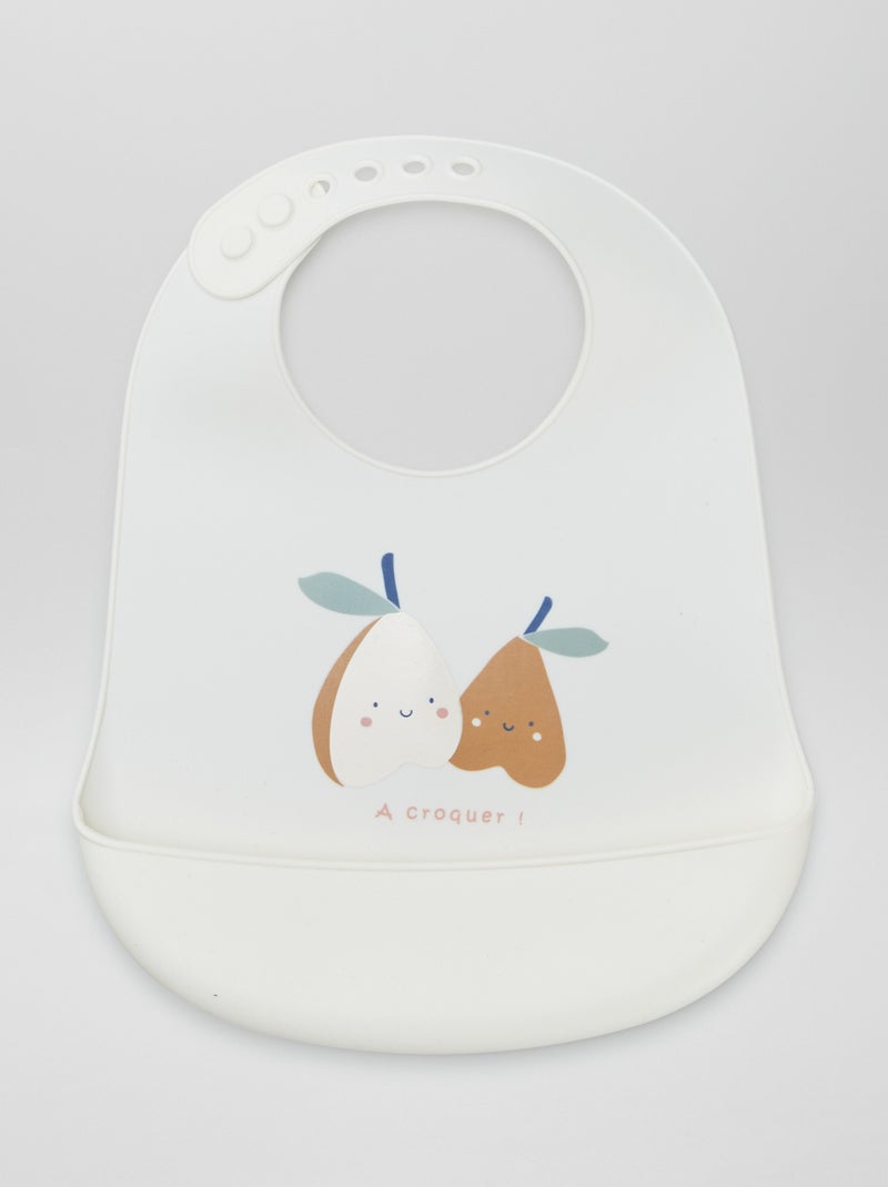 Babete em silicone BRANCO - Kiabi