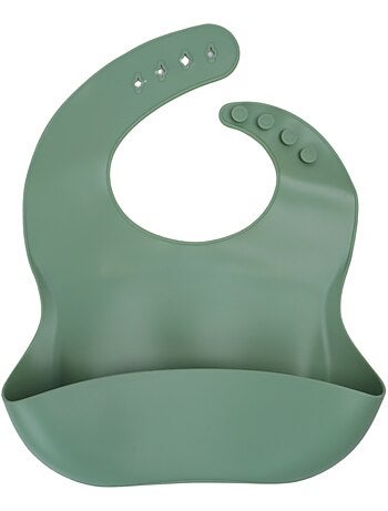 Babete em silicone com recuperador de alimentos